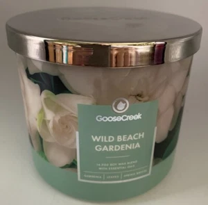 GooseCreek 3 wick Candle WILD BEACH GARDENA Soy Wax Blend+ Essential Oil 14.5oz - Picture 1 of 4