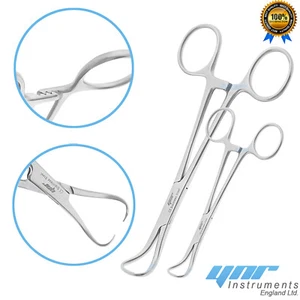  YNR® Backhaus Pinza Asciugamano 14cm 10cm Strumento Medico Chirurgico Acciaio Inox - Foto 1 di 3