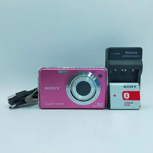 [Exc-]Sony Cyber-shot DSC-W220 Digital Camera 12.1MP Pink from JAPAN - Picture 1 of 19