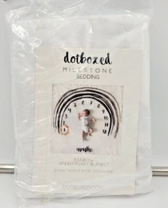 Dotboxed Milestone Bedding Rainbow Anniversary Blanket 50" x 50" - Picture 1 of 3