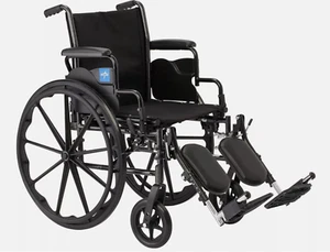Medline 20” Wheel Chair Elevating Leg Rests Swing Back Design Desk Length Arms - Picture 1 of 7