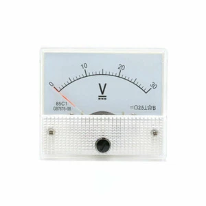 85C1 DC 0-30V Volt Analog Panel Meters Voltmeter Gauge Mechanical Voltage Meter - Picture 1 of 1