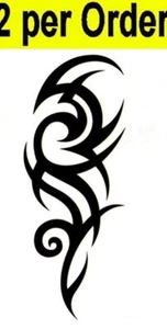 Tribal Celta 2 Tatuajes Falsos Temporales Impermeable Cuerpo Flash Arte Transferencia - Imagen 1 de 3