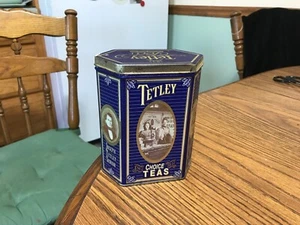 Tetley Tea Can, Vintage Blue - Picture 1 of 7