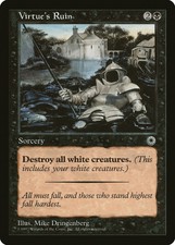 Virtue's Ruin Portal HEAVILY PLD Black Uncommon MAGIC GATHERING CARD ABUGames
