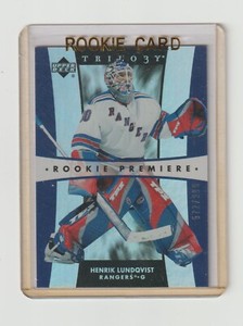 2005-06 UD Trilogy Rookie Premiere Henrik Lundqvist 572/999 New York Rangers
