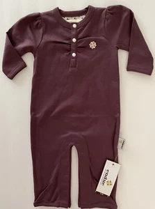 Baby Certified Organic Pima Cotton Endue Burgundy 1 Piece Romper 0-3 months NWT - Picture 1 of 2