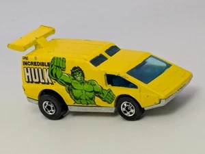 Vintage 1979 Hot Wheels The Heroes Incredible Hulk Yellow Spoiler Sport Marvel - Picture 1 of 6
