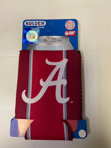 Alabama Crimson Tide NCAA Kolder Collapsible Stripe Koozie Comes In Set Of 4 Cover