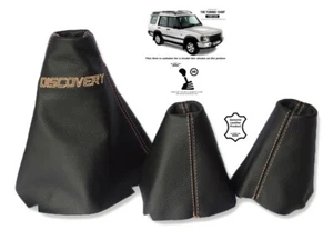 Set di Gaiters per Land Rover Discovery I II 1995-2004 Ricamo Pelle Beige - Foto 1 di 6