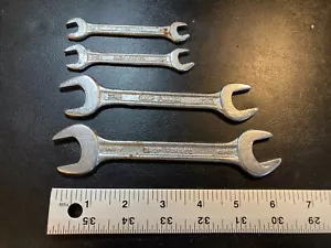 4 Vintage Combination Wrenches 3/8 - 3/4" Steel Drop Forged - Picture 1 of 10