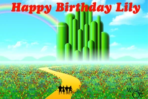 3x6 The Wizard of Oz vinyl Birthday Banner - Picture 1 of 1