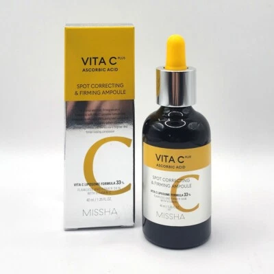 Ampolla correctora y reafirmante de manchas MISSHA Vita C Plus 40 ml antiarrugas K-Beauty Foto 1 de 4