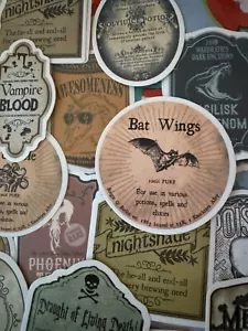 HARRY POTTER HOGWARTS 20 x POTION BOTTLE LABELS DYGON ALLEY LABELS - Picture 1 of 8