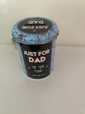 Just for Dad (Not the Kids) Money Tin Savings Bank Father's Day Padlock Novelty - Image 1 of 4