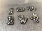 Vintage Lot Of 6 Miniature Metal Animal Candy Molds