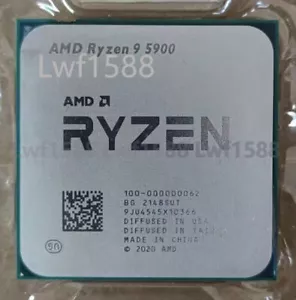AMD Ryzen 9 5900 R9-5900 AM4 CPU processor 3.0GHz 12 core 24Thr 65W desktop 64MB - Picture 1 of 1