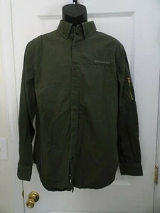 Five Four Poggy The Man Men's Size Large Olive Green Long Sleeve Button Shirt - Picture 1 of 7