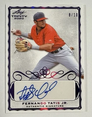 Fernando Tatis Jr 2020 Leaf Trinity Purple Spectrum Auto #d 8/10 #A-FT1 Padres - Image 1 of 2