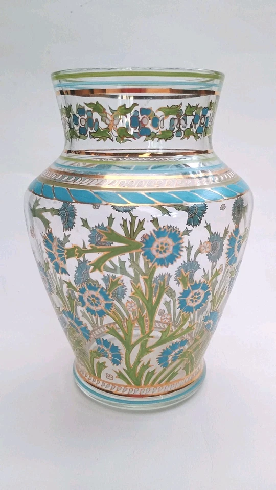 Peter Rath Lobmeyr Perser Nelken Dekor Glas Vase Gustav Schmoranz Design - Bild 1 von 4