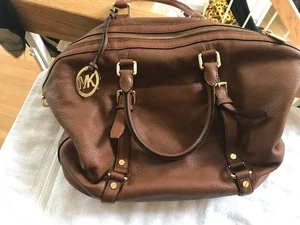 Michael Kors Leather Satchel Handbag Brown - Picture 1 of 13