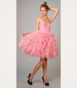 Betsey Johnson Damen Abend Tullulah Korsett Kleid Ross Abschlussball adrett Größe 2 - Bild 1 von 9