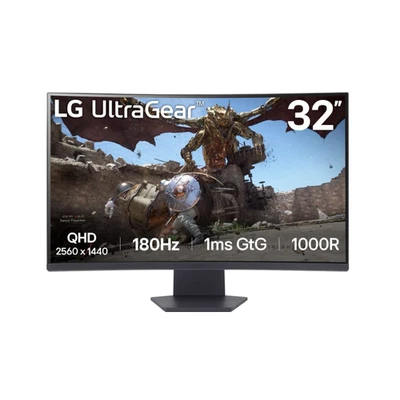 LG UltraGear 32GS60QC-Gaming Monitor - QHD Display, 180Hz, 1ms - Bild 1 von 4