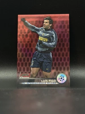 2022-23 Topps Stadium Club Chrome UEFA Luis Figo Red 5/5 SSP #77 FC Milano - Image 1 of 4