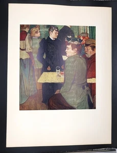 Vtg A Corner In Moulin De La Galette Toulouse Lautrec Abrams Art Plate #7 '52 - Picture 1 of 10
