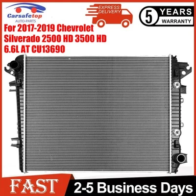 CU13690 Radiator For 2017-19 Chevy Silverado Sierra 2500HD 3500HD 6.6L Diesel... Foto 1 de 4