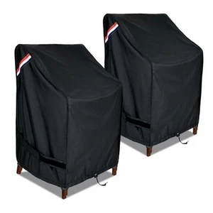 Stackable Patio Chairs Covers Waterproof 25W x 25D x 47H inches 2pack, - Picture 1 of 8