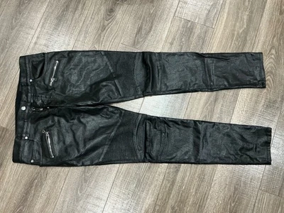 Balmain Paris Ribbed Slim Coated Button Jeans Mens 34 Retail $1895 (A3) - Image 1 of 4