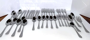 40 pcs FARBERWARE Stainless Flatware~SERVICE FOR 6+ Extras - Picture 1 of 10