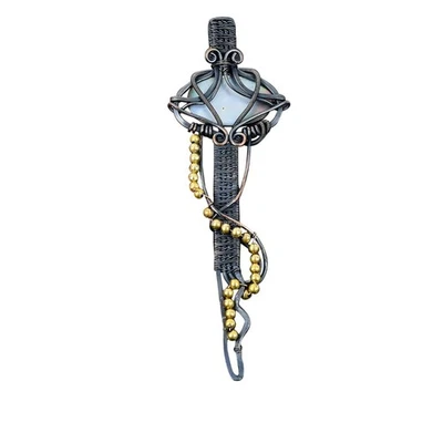 Ювелирные изделия с подвеской в виде ключа жены из меди черный перламутр июнь сделка на Хэллоуин - Изображение 1 из 4