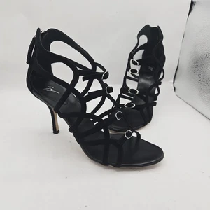 Stiletto Giuseppe Zanotti de cuero negro y gamuza talla 39,5 (US 9-9,5) - Imagen 1 de 10