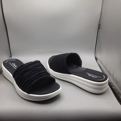 Sandalias Clarks Drift Petal para mujer 8,5 W tela negra A258 Foto 1 de 4