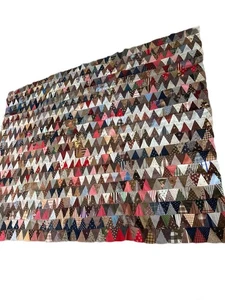 Antique Charm Quilt Top+Backing Fabric Turn of the Century Hand Pieced Rare Find - Picture 1 of 17