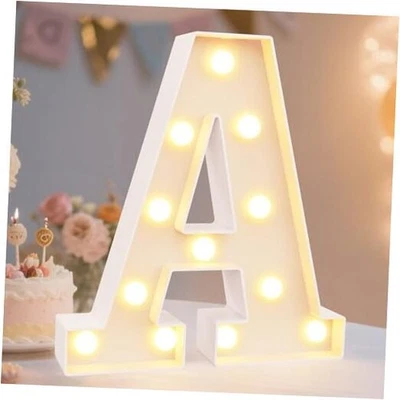  LED Marquee Letter Lights Sign, Light Up Alphabet Letter Letter A Warm White - Image 1 of 4