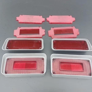 1971 Oldsmobile Cutlass 442 Upper & Lower-Inner & Outer Taillight Lenses Set OEM - Picture 1 of 6
