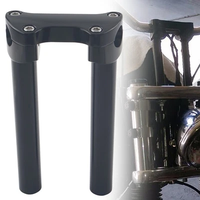 Motorcycle 8.5" Straight Handlebar Riser Top Clamp Kit For Harley Dyna Softail - Image 1 of 4