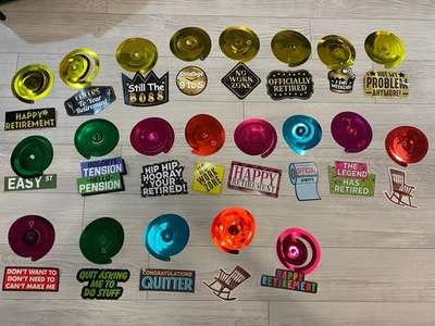 21 Pc Retirement Party Decorations Happy Supplies Hanging Swirls - Image 1 of 4