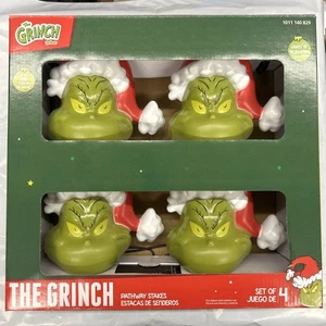 4 unidades El Grinch ilumina estacas camino LED decoración de Navidad luces de camping - Imagen 1 de 2