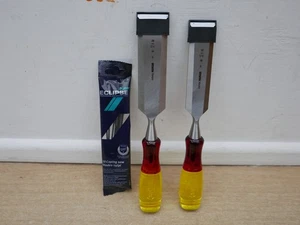 IRWIN MARPLES 32MM & 38MM M373 WOOD CHISELS + COPING SAW BLADES - Picture 1 of 2