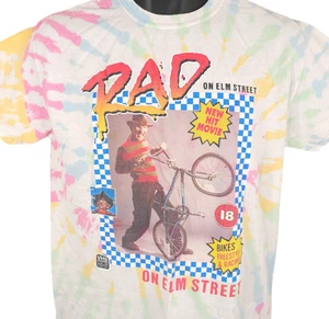 Camiseta Rad On Elm Street Para Hombre Talla Mediana Freddy Krueger BMX Bicicleta Tie Dye - Imagen 1 de 7
