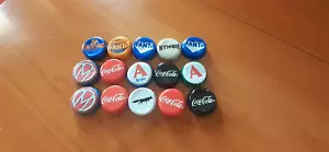 Menge 15 griechische Getränke und Bier Kappen--Coca Cola-Fanta-Alpha-Bergina-Nimphi-Fuchs - Bild 1 von 4
