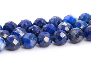 5MM Genuine Natural Royal Blue Lapis Lazuli Grade A Faceted Round Loose Beads - Picture 1 of 4