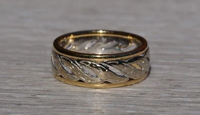 Ladies Antique 14K Two Tone Art Deco Eternity Band - Image 1 of 4