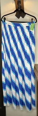 NUEVO CON ETIQUETAS Lilly Pulitzer Mujer Falda Tucker Resort Blanco Vela Rayas Talla 10 OP $198 Foto 1 de 4