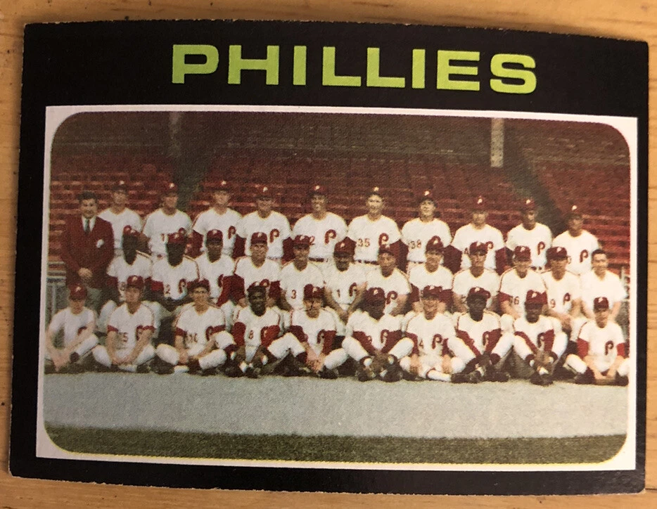 1971 Topps Phillies Team Records O’Doul Ashburn Klein Alexander #268 Mid-Grade - Image 1 of 2