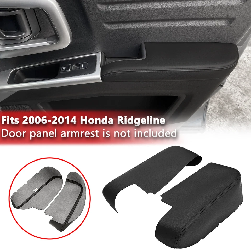 Cubierta de vinilo negra para reposabrazos panel puerta delantera Honda Ridgeline 2006-2014 Foto 1 de 4